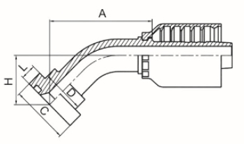 45°SAE 法兰3000PSI